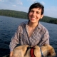 Canoeing in the Adirondacks with brave water dog